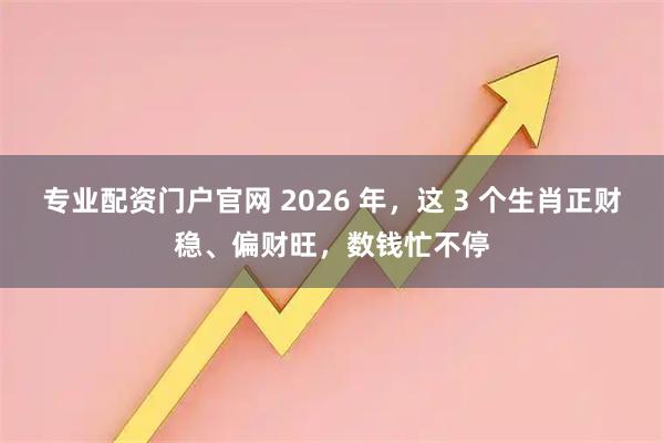专业配资门户官网 2026 年,这 3 个生肖正财稳、偏财旺,数钱忙不停